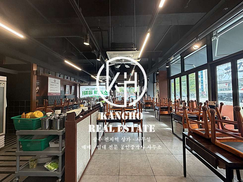 전남광주 광산구 장덕동 [장덕동상가임대] 장덕먹자초입 식당임대, 점심저녁유동활발, 코너상가로 노출도좋음, 시설완비, 권협의 월세 매물번호 102738 사진 3