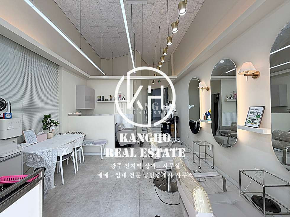 전남광주 광산구 신창동 [신창동상가임대] 미용실 양도양수, 최신인테리어, 주차편리, 권저렴, 즉시입주가능 월세 매물번호 46597 사진 1
