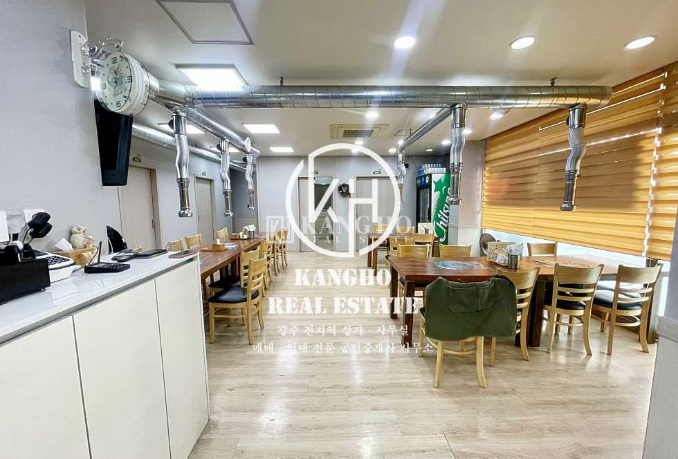 전남광주 광산구 장덕동 [장덕동 상가임대] 장덕먹자골목, 현성업중, 식당시설완비, 내부깔끔, 룸완비(4개)로 단체석 가능 월세 매물번호 11962 사진 1