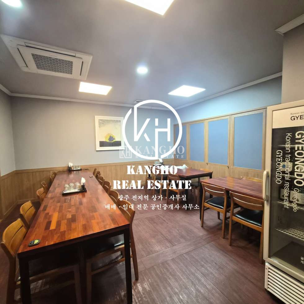 전남광주 서구 쌍촌동 쌍촌동 상무지구 상무대로변에 위치한 대형입간판 설치된 식당 상가임대! 월세 매물번호 101920 사진 1