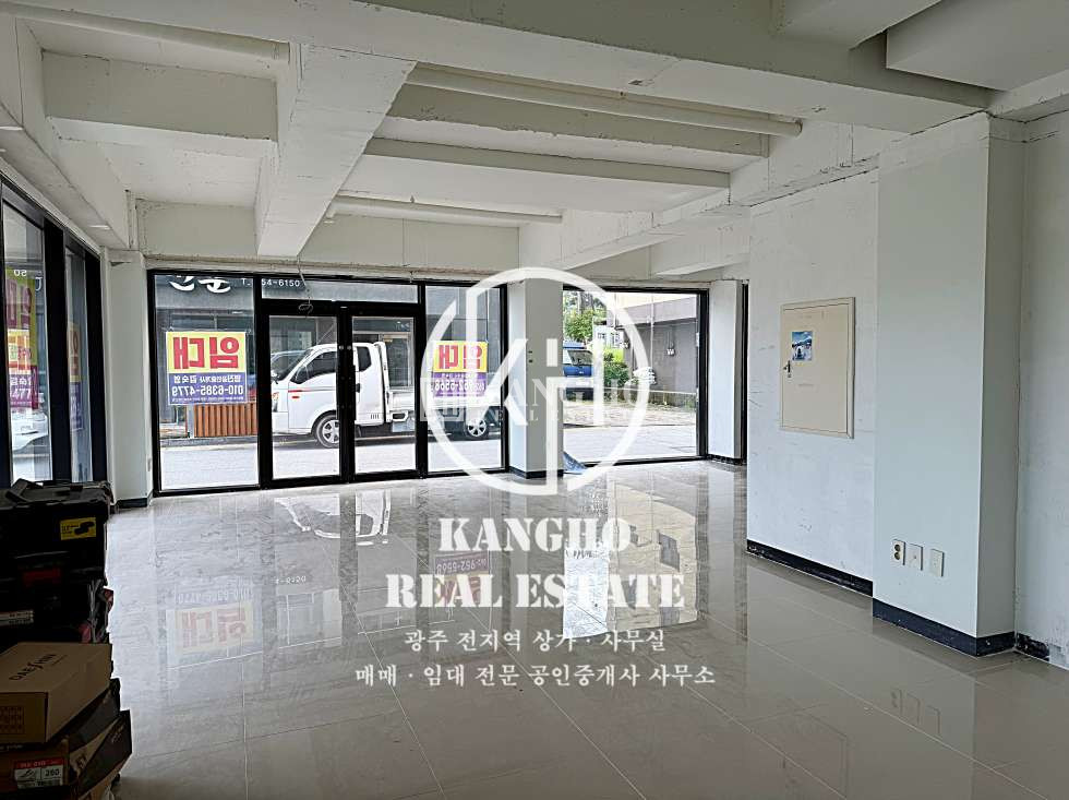 전남광주 광산구 하남동 KangHo l 내부사진有, 현공실, 공영주차장 바로옆, 천장・바딕완비, 모든업종가능 월세 매물번호 76387 사진 4