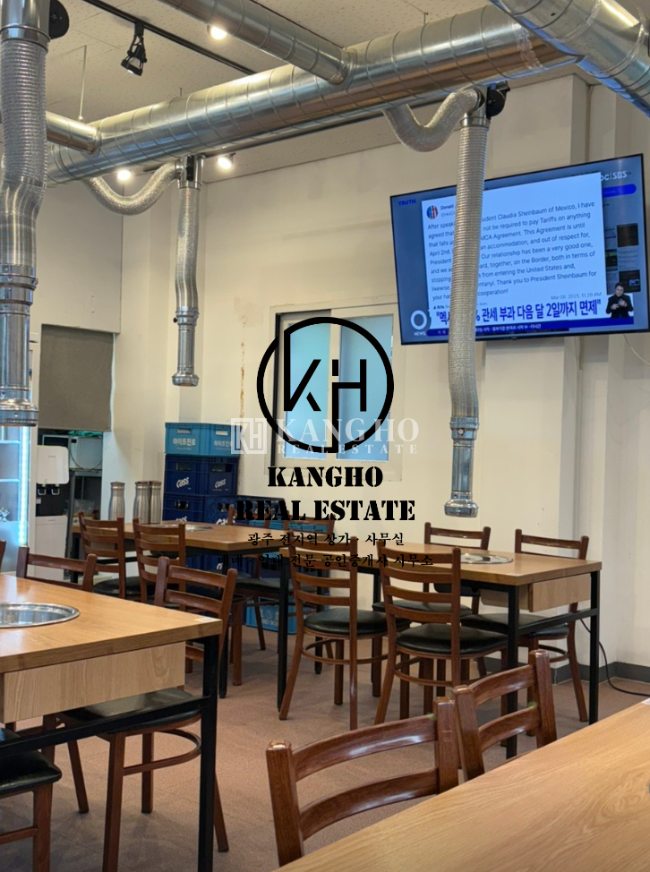 전남광주 북구 우산동 [우산동 상가 임대] 무등산자이 부근 고기 구이 한식중식 음식점 추천 월세 매물번호 101675 사진 4