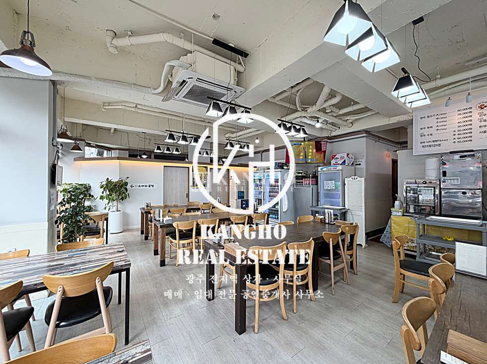 전남광주 광산구 하남동 [하남동상가임대] 하남2지구 아파트밀집 식당임대, 시설완비, 룸공간별도, 코너상가로 노출도 좋음 월세 매물번호 176336 사진 2